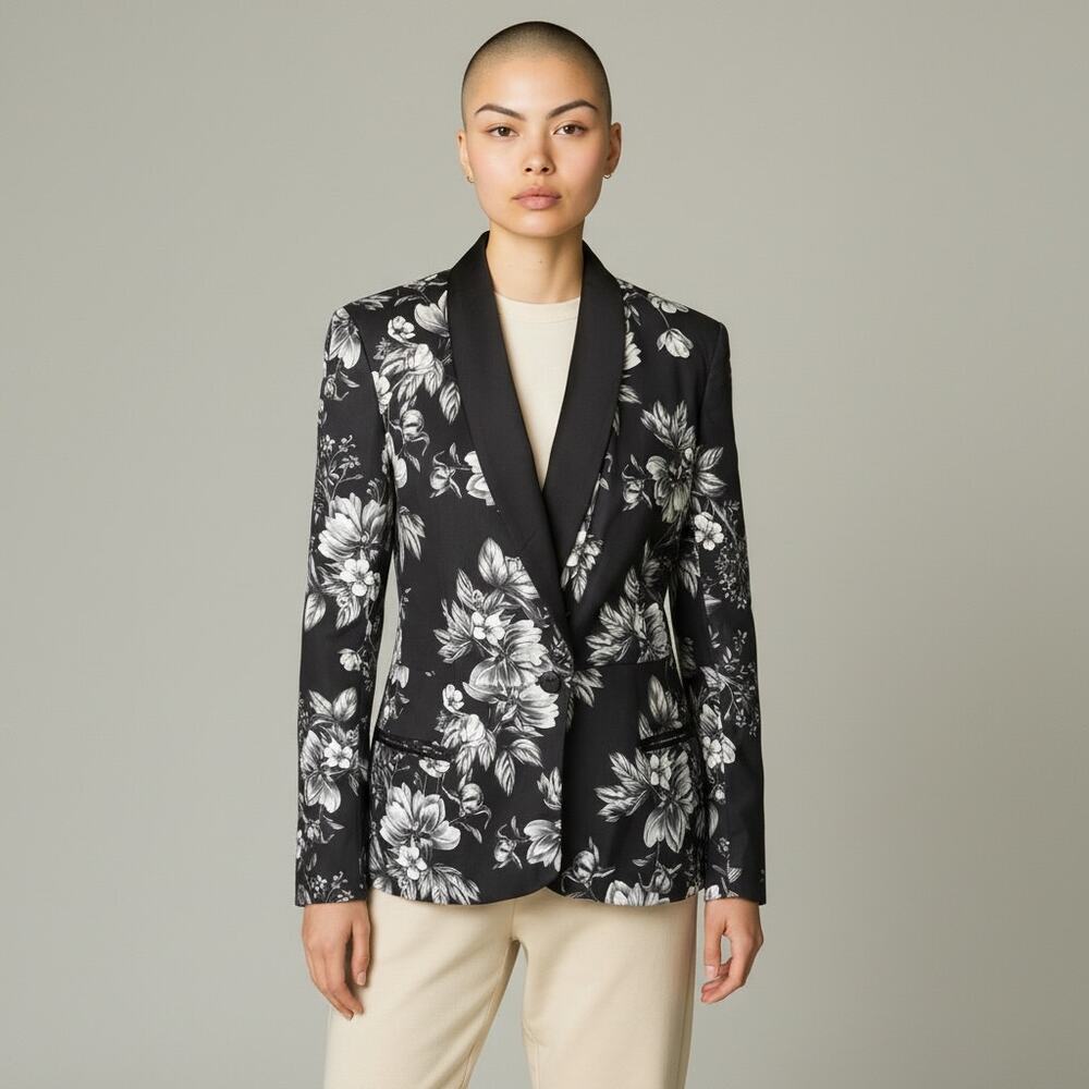 Sachin & Babi Midnight Floral Blazer Size 6